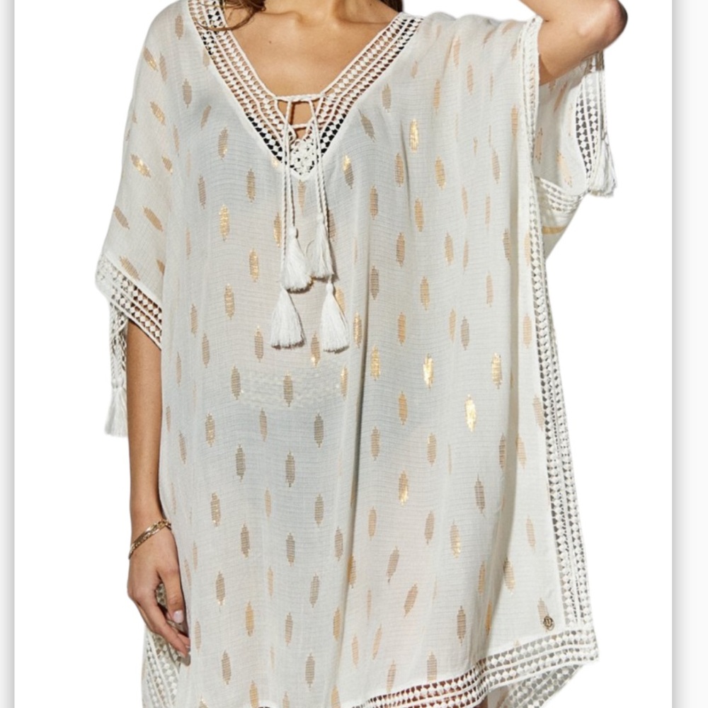 Z&L women’s Europe Boho cover up tunic details gold-cacthus similar to picture#1